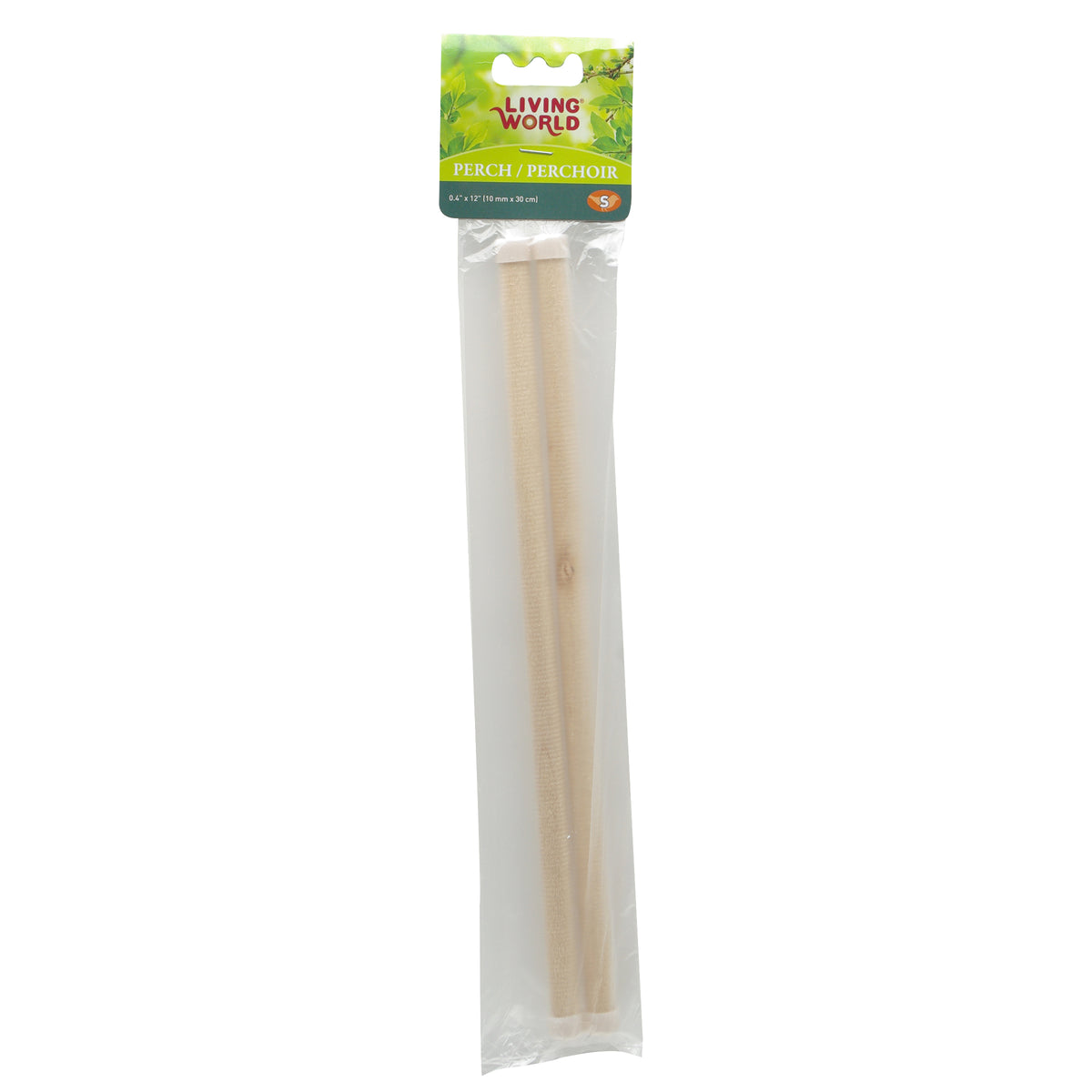 Perchoirs Living World en bois, étroits, 30 cm (12 po), paquet de 2