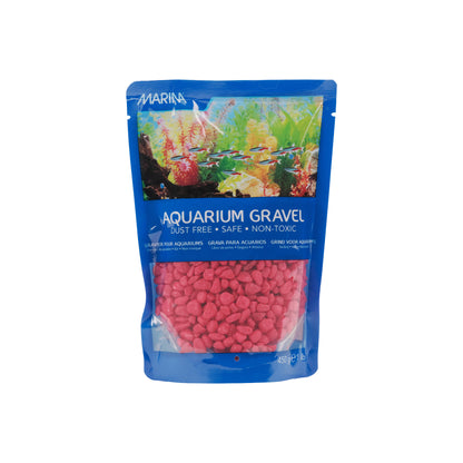 Gravier décoratif Marina, sac autoportant, rouge, 450 g (1 lb)