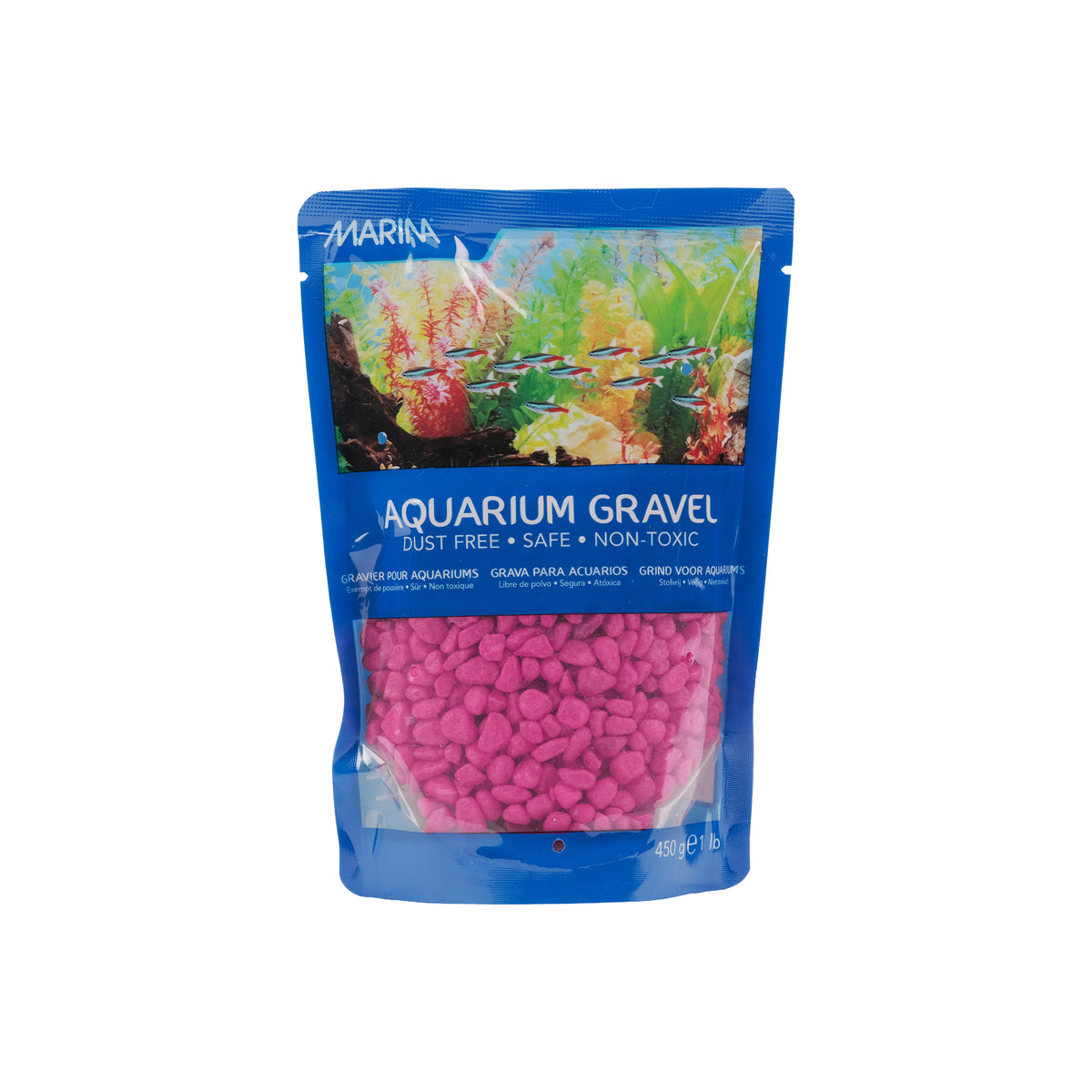 Gravier décoratif Marina, sac autoportant, rose, 450 g (1 lb)