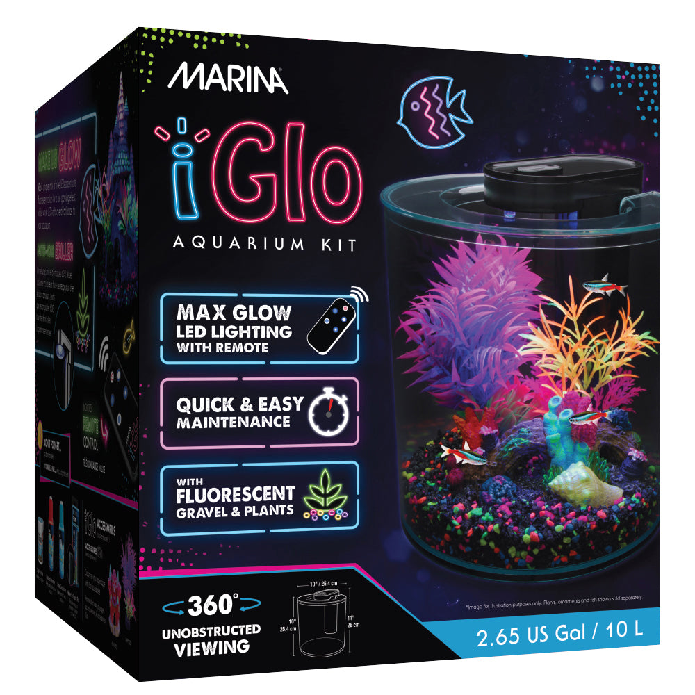 Aquarium équipé 360° iGlo Marina, 10 L (2,65 gal US)