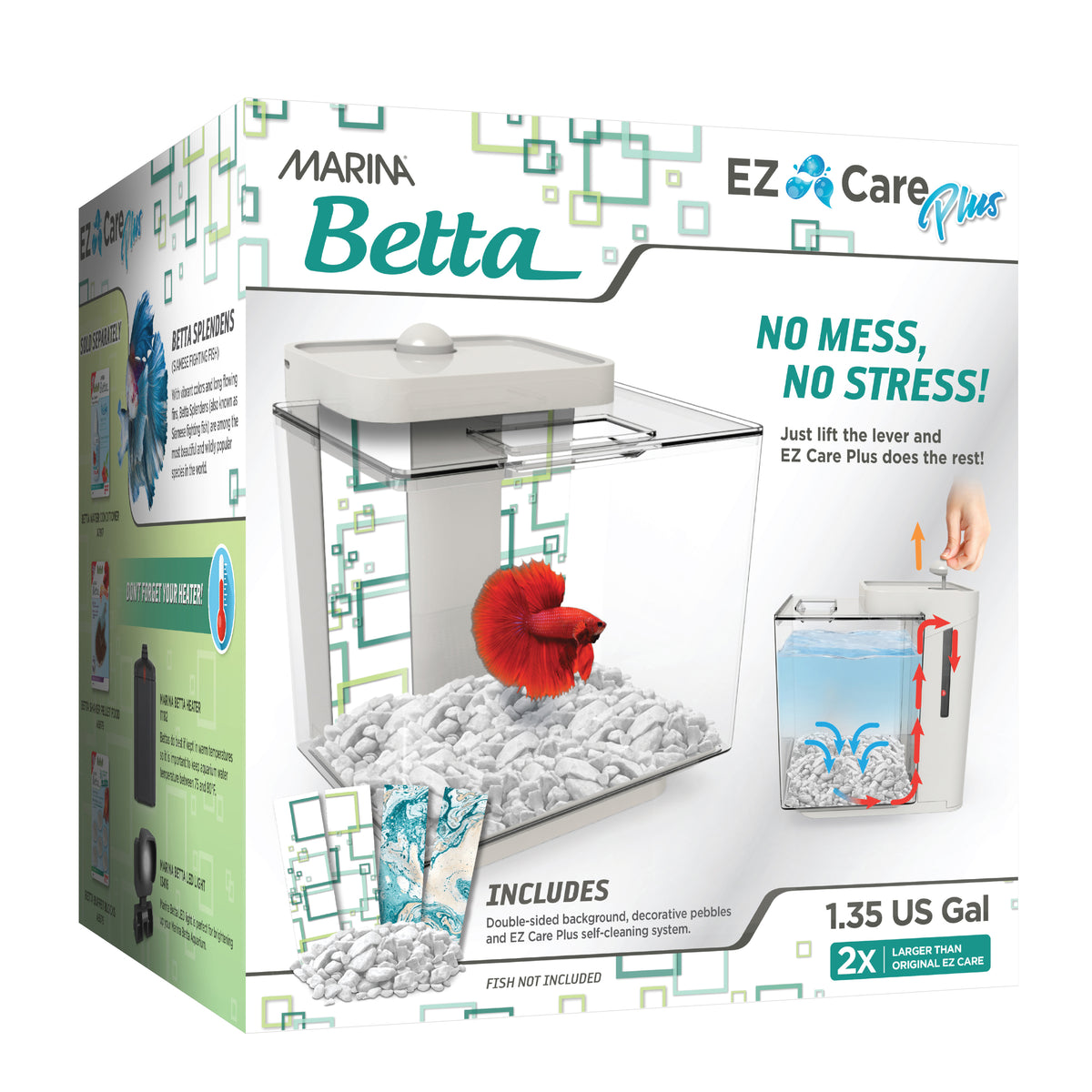 Aquarium EZ Care Plus Marina pour betta, blanc, 5 L (1,35 gal US)