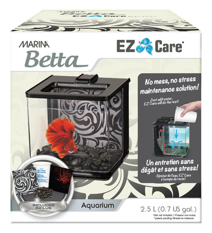Aquarium équipé EZ Care Marina pour betta, noir, 2,5 L (0,7 gal US)