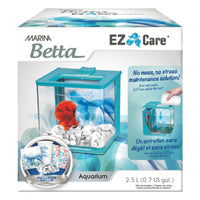 Aquarium équipé EZ Care Marina pour betta, bleu, 2,5 L (0,7 gal US)