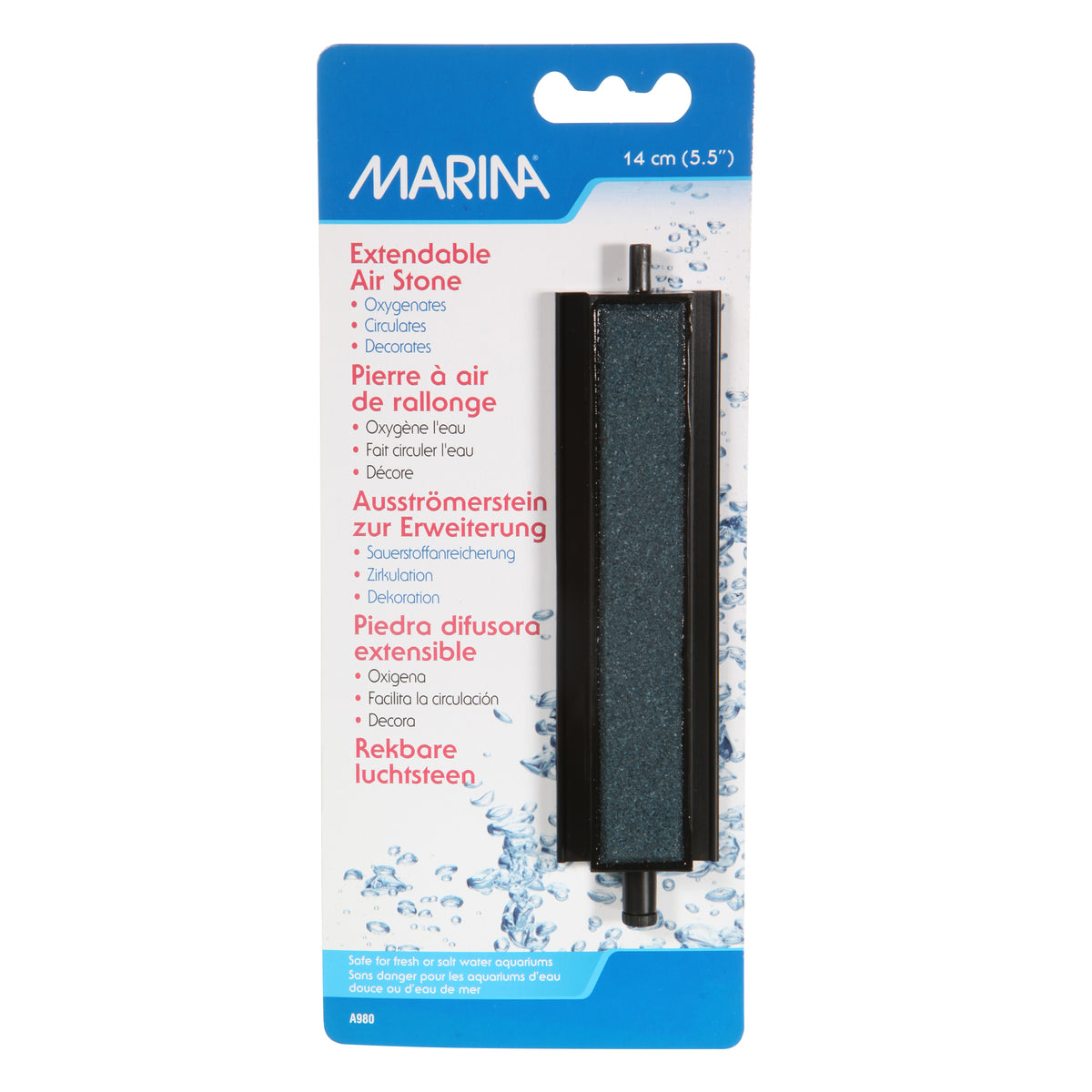 Pierre à air complémentaire Marina, plate, 14 cm (5,5 po)