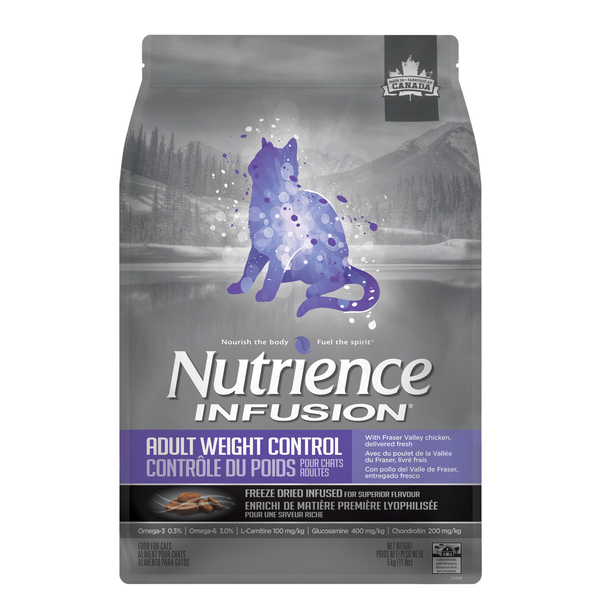 Nourriture Nutrience Infusion, Chats adultes, Contrôle du poids, Poulet, 5 kg