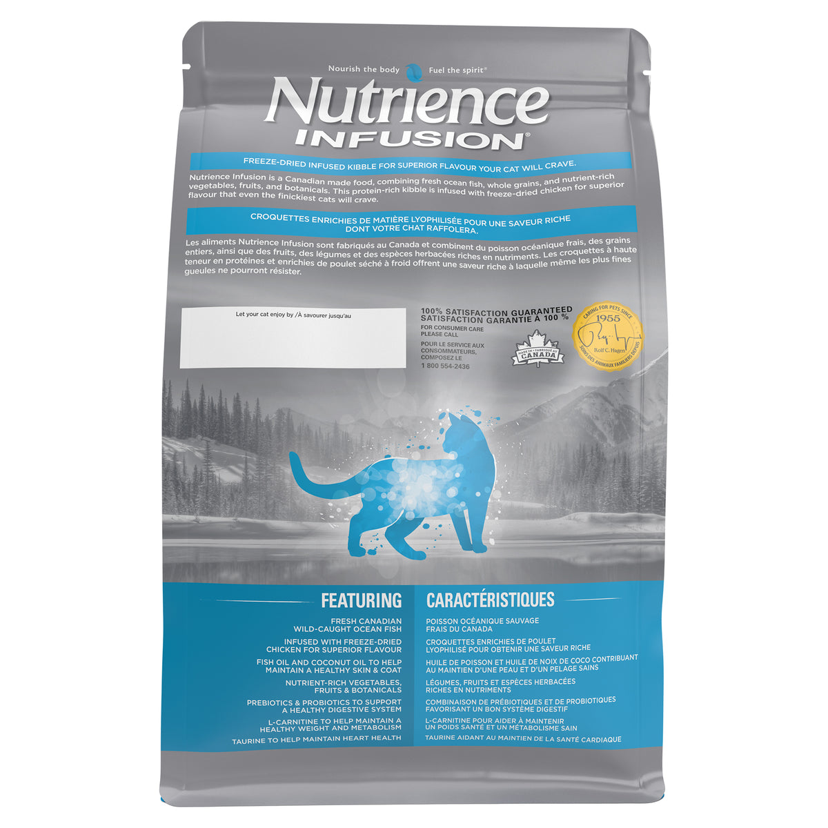 Nourriture Nutrience Infusion, Chats d’intérieur adultes, Poisson océanique, 5 kg