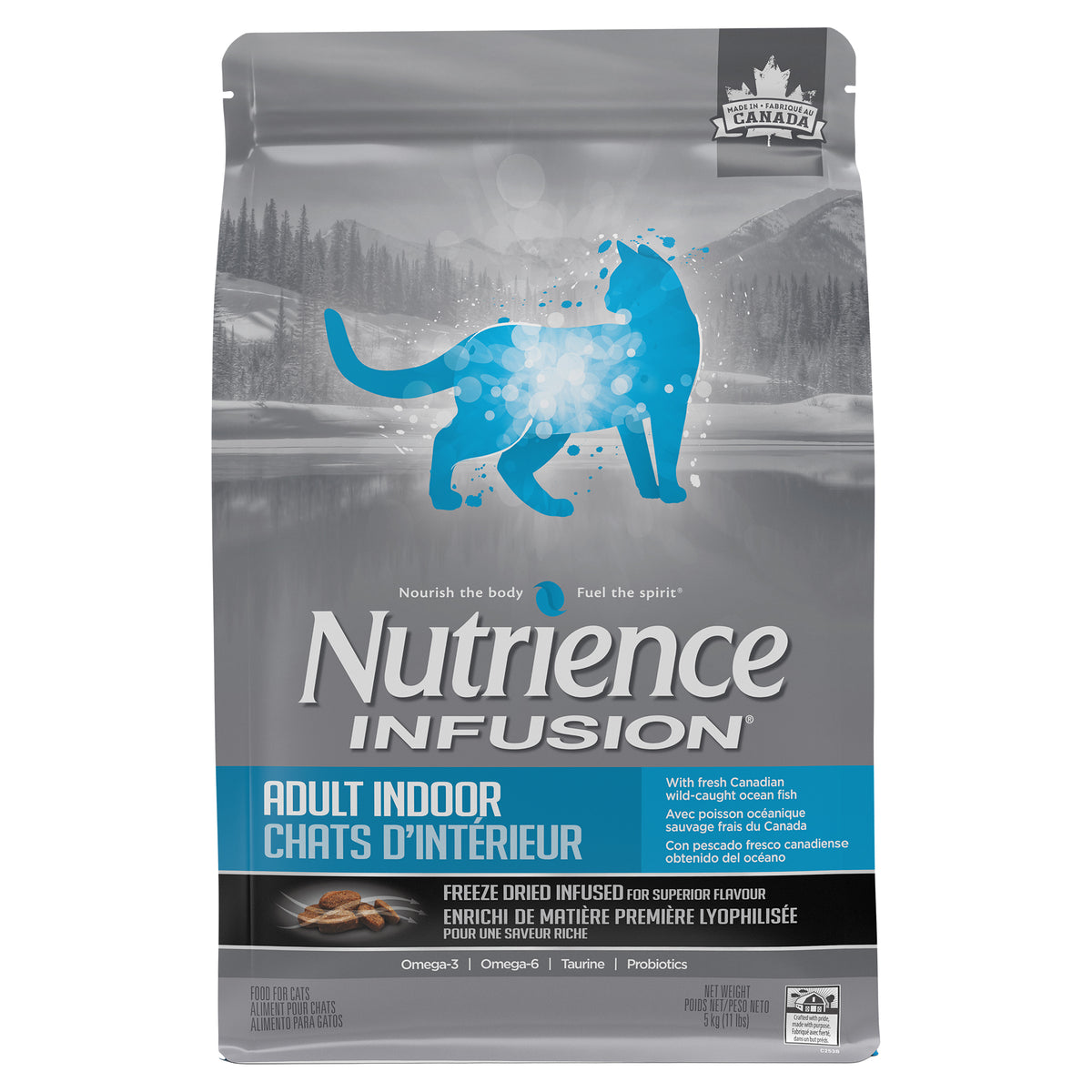 Nourriture Nutrience Infusion, Chats d’intérieur adultes, Poisson océanique, 5 kg