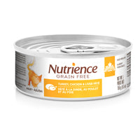 Pâté Nutrience Sans grains pour chats, Dinde, poulet et foie, 156 g (5,5 oz)