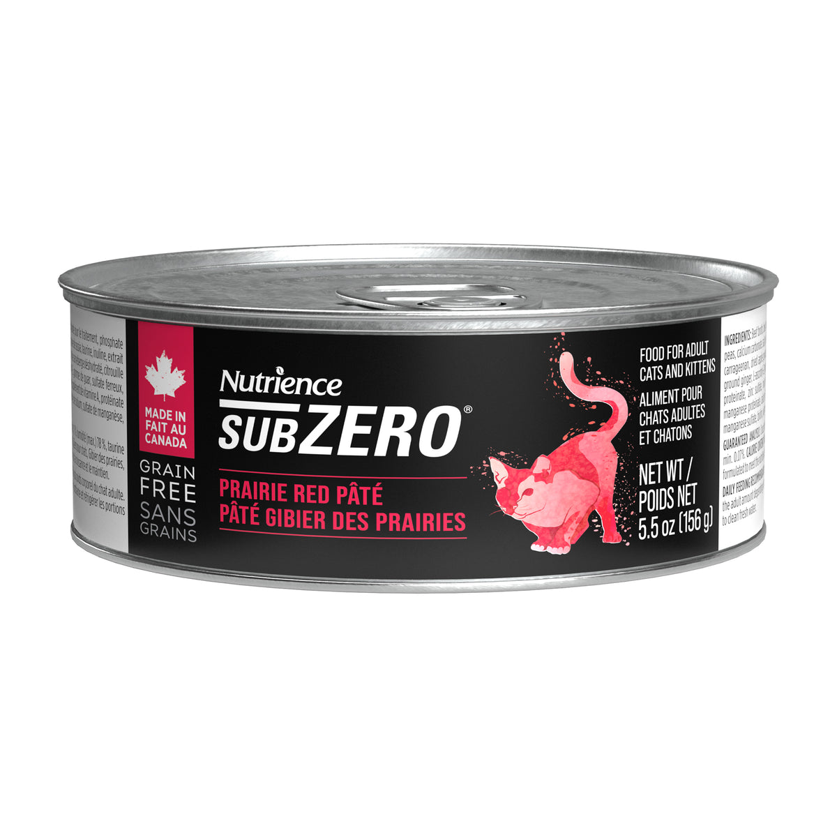 Pâté Nutrience SubZero pour chats, Gibier des Prairies, 156 g