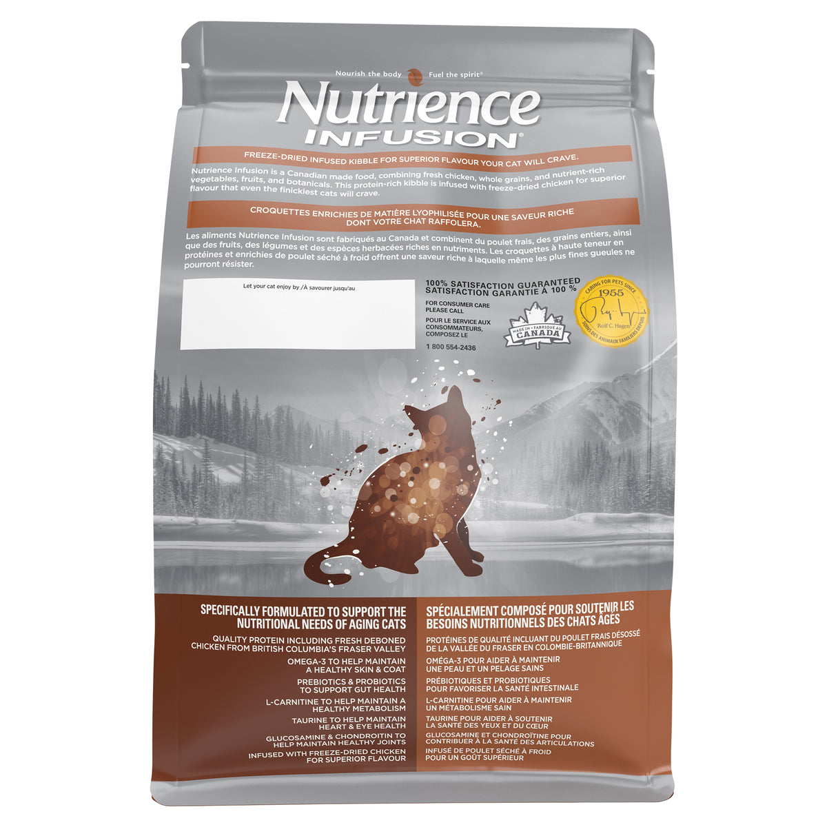 Nourriture Nutrience Infusion, Chats âgés en santé, Poulet, 2,27 kg