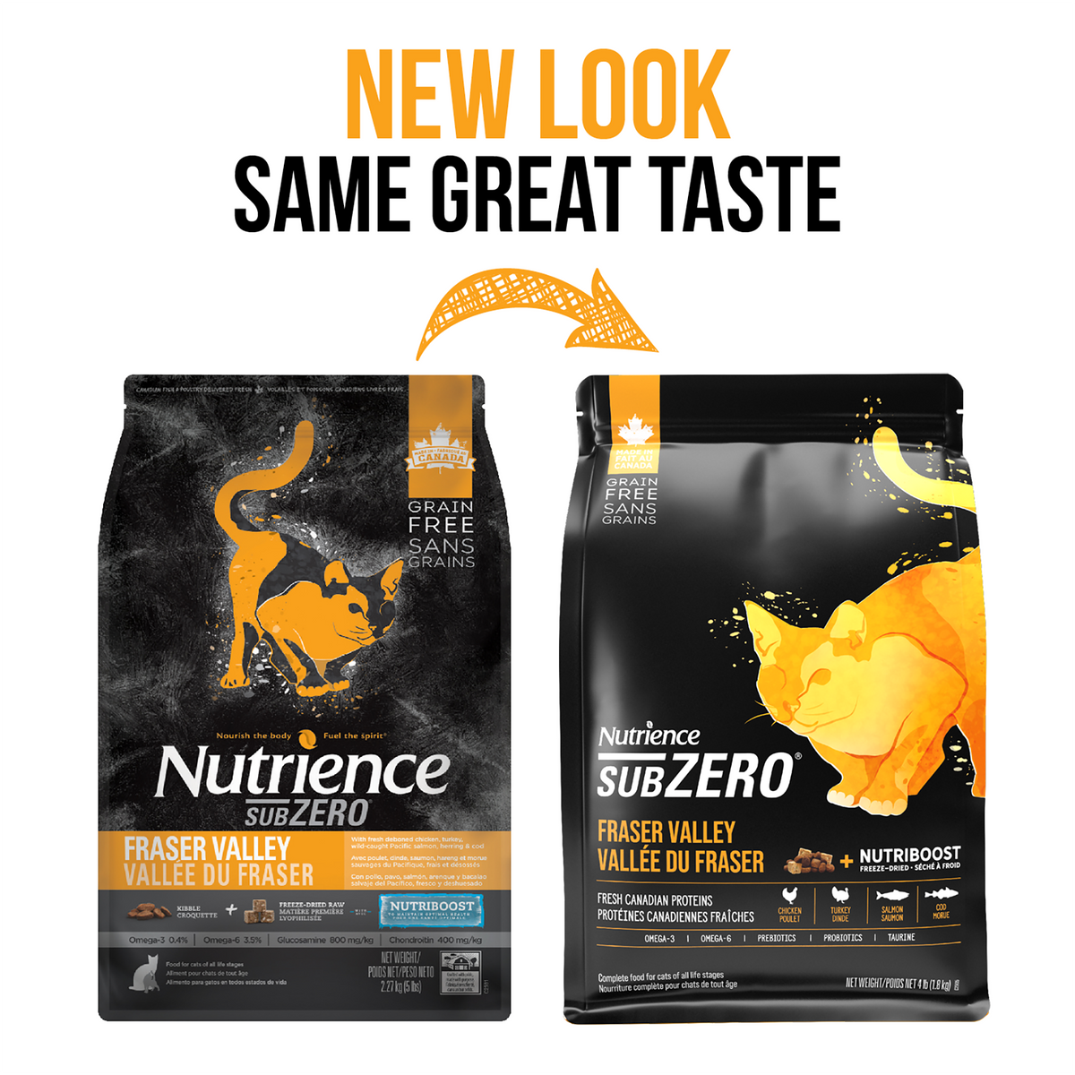 Nourriture Nutrience SubZero pour chats, Vallée du Fraser, 1,8 kg