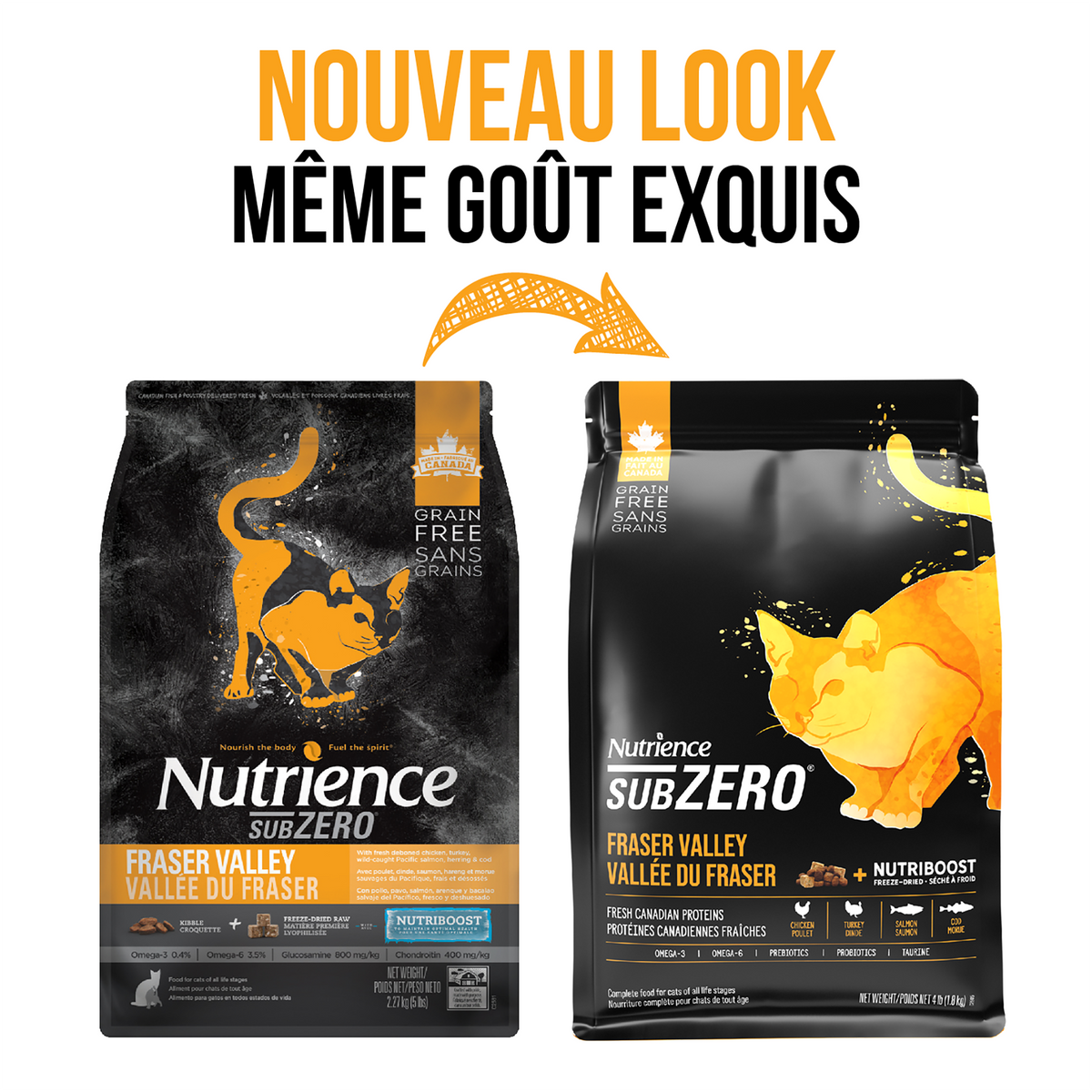 Nourriture Nutrience SubZero pour chats, Vallée du Fraser, 1,8 kg