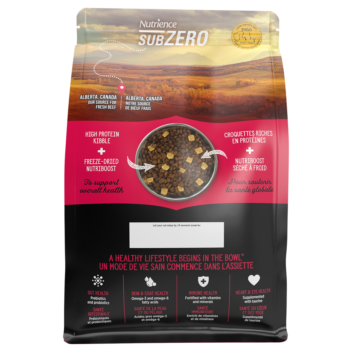 Nourriture Nutrience SubZero pour chats, Gibier des Prairies, 1,8 kg