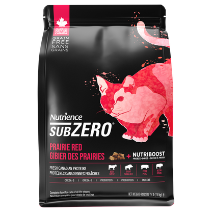 Nourriture Nutrience SubZero pour chats, Gibier des Prairies, 1,8 kg