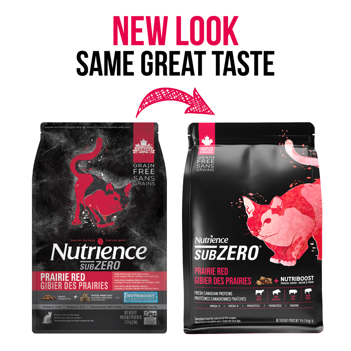 Nourriture Nutrience SubZero pour chats, Gibier des Prairies, 1,8 kg