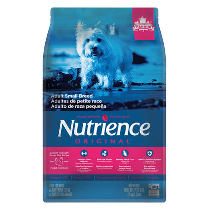 Nourriture Nutrience Original, Adultes de petite race, Poulet et riz brun, 2,5 kg