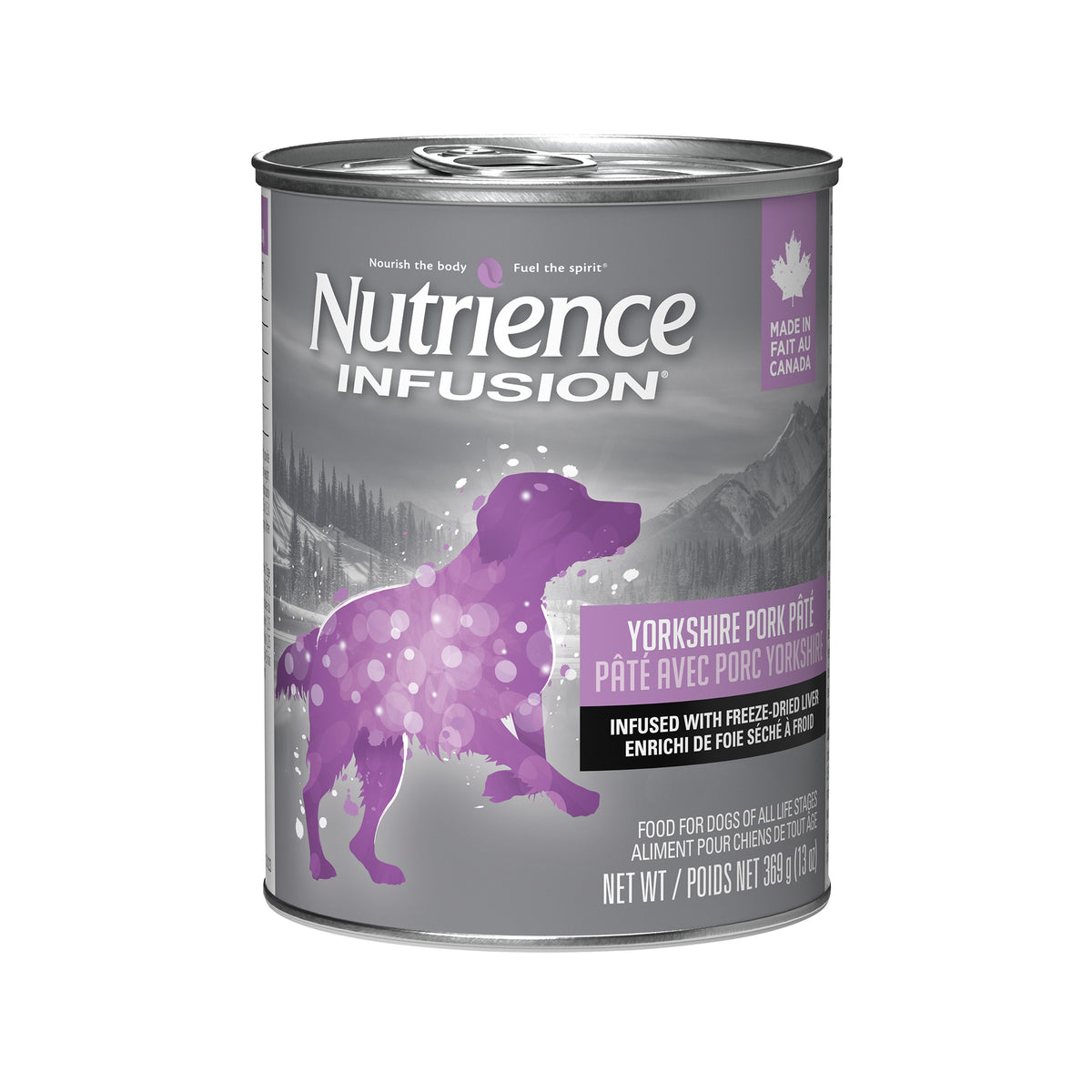 Pâté Nutrience Infusion pour chiens, Porc Yorkshire, 369 g