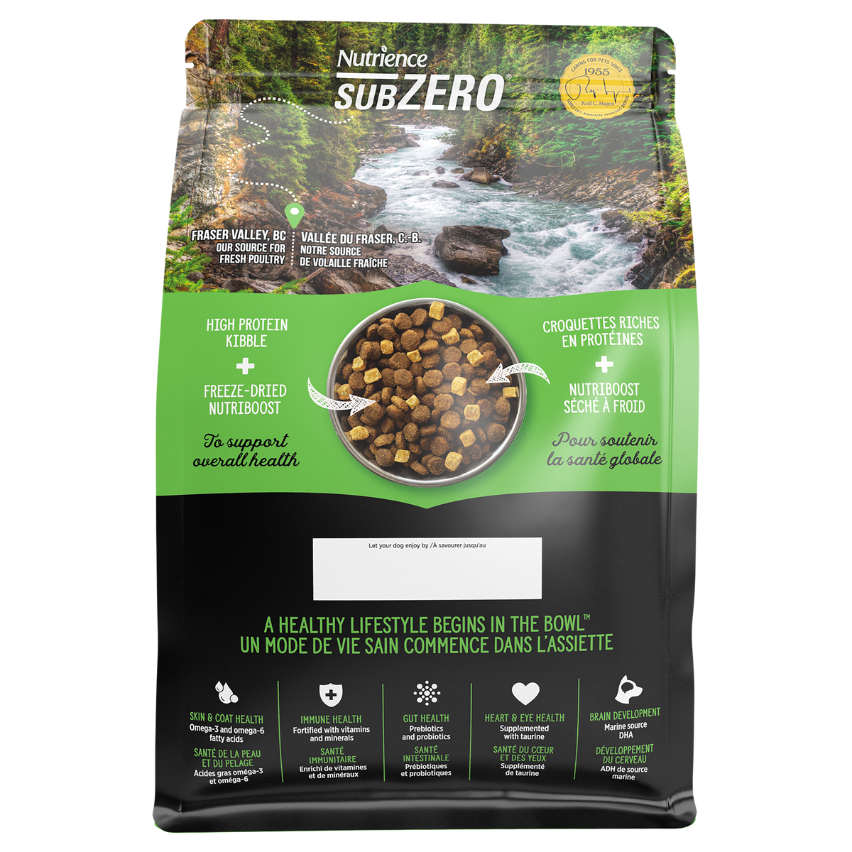 Nourriture Nutrience SubZero pour chiots, Vallée du Fraser, 1,8 kg