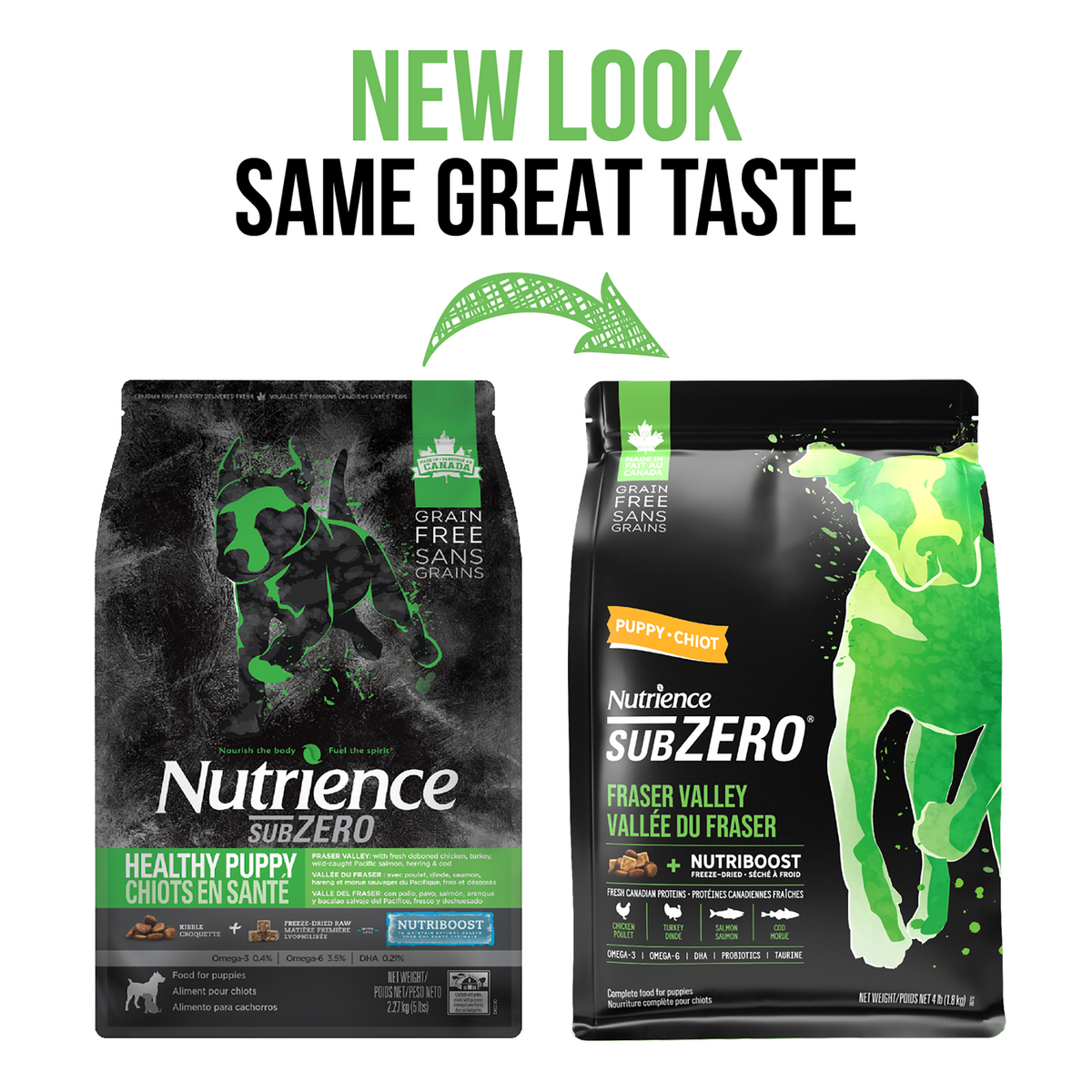 Nourriture Nutrience SubZero pour chiots, Vallée du Fraser, 1,8 kg