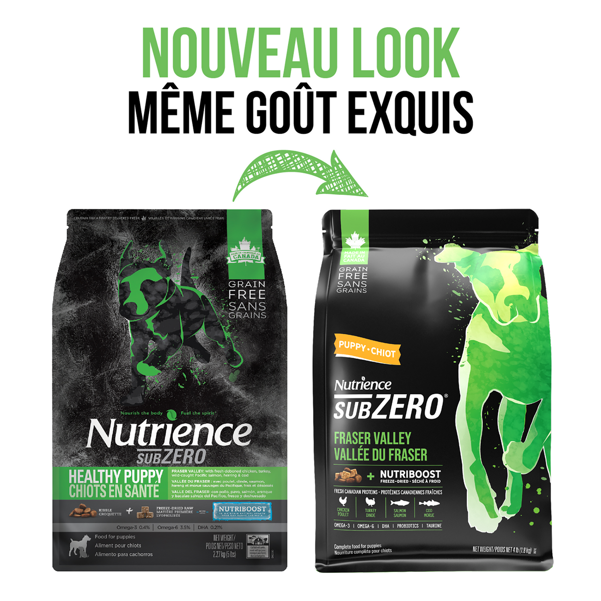 Nourriture Nutrience SubZero pour chiots, Vallée du Fraser, 1,8 kg