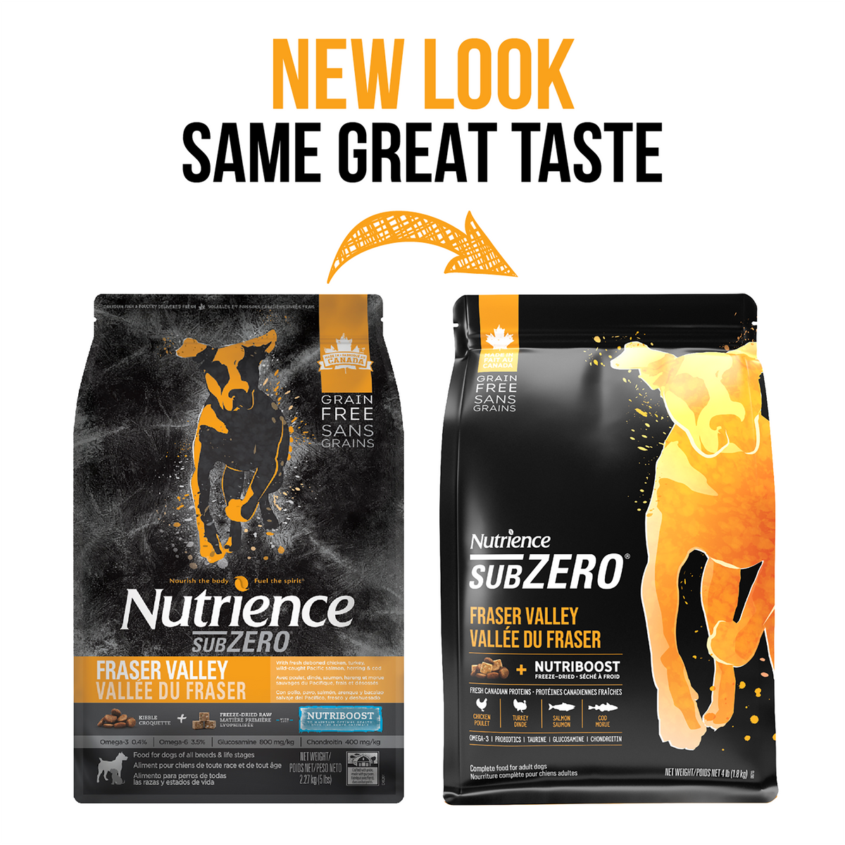 Nourriture Nutrience SubZero pour chiens, Vallée du Fraser, 1,8 kg