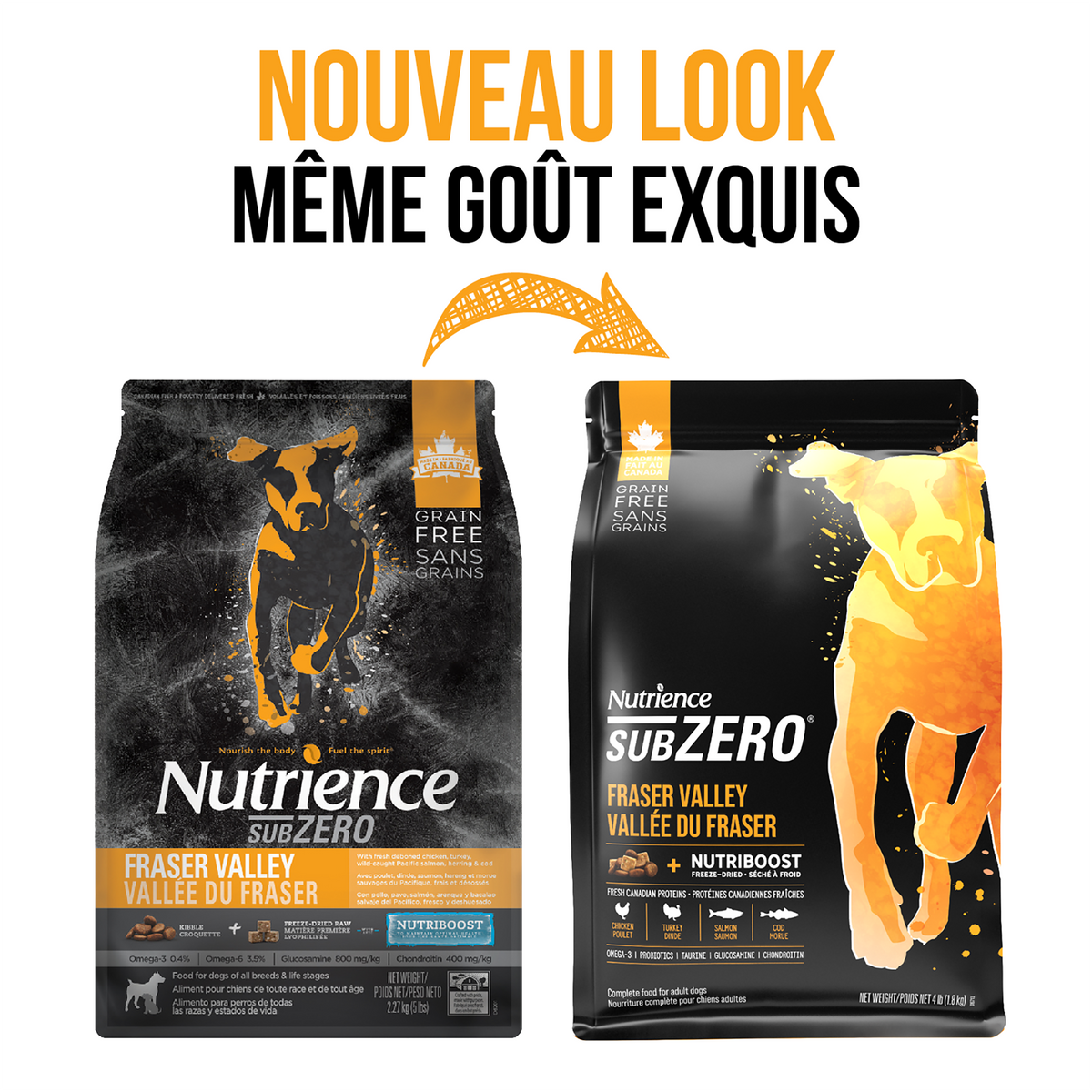 Nourriture Nutrience SubZero pour chiens, Vallée du Fraser, 1,8 kg