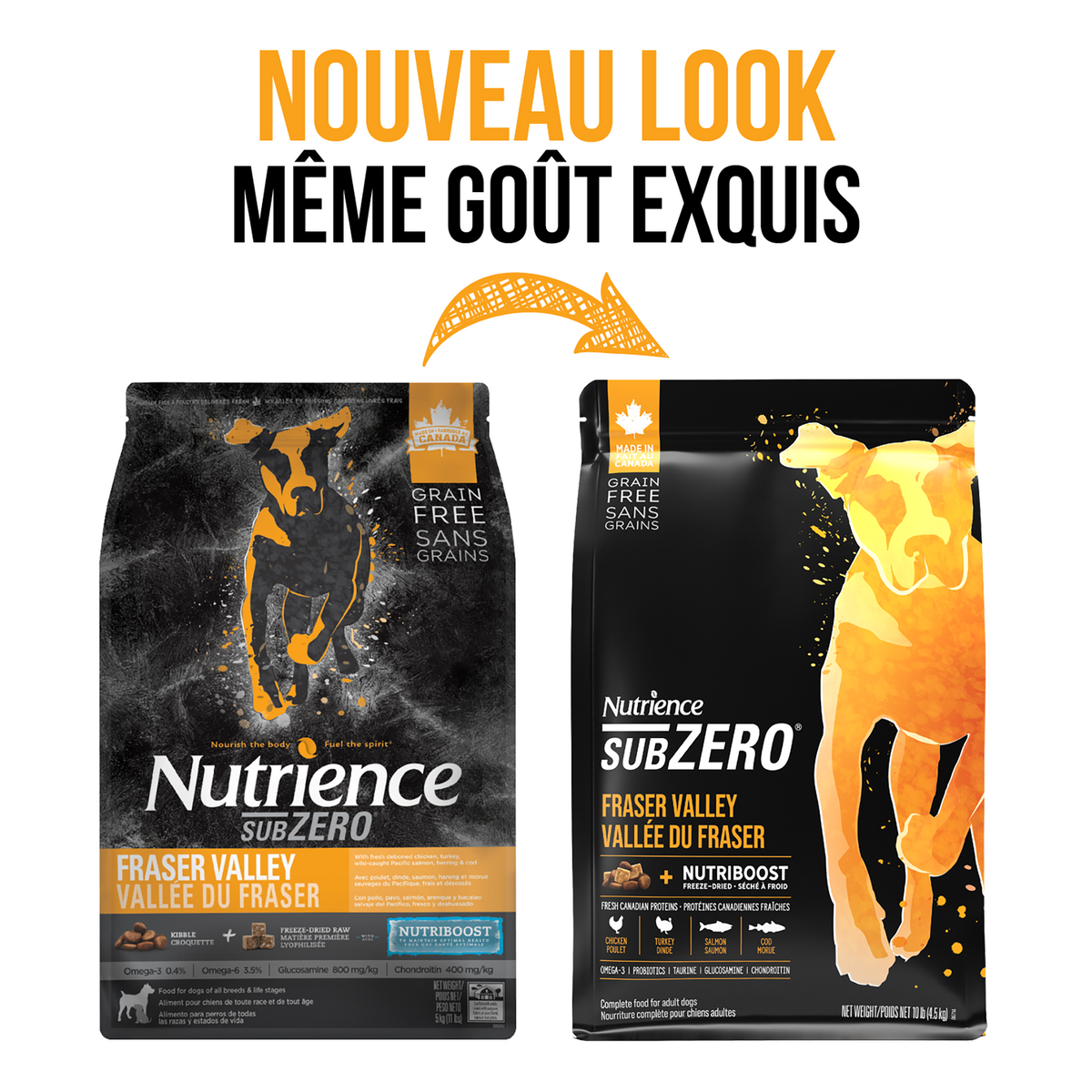 Nourriture Nutrience SubZero pour chiens, Vallée du Fraser, 4,5 kg