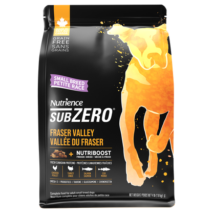 Nourriture Nutrience SubZero pour chiens de petite race, Vallée du Fraser, 1,8 kg