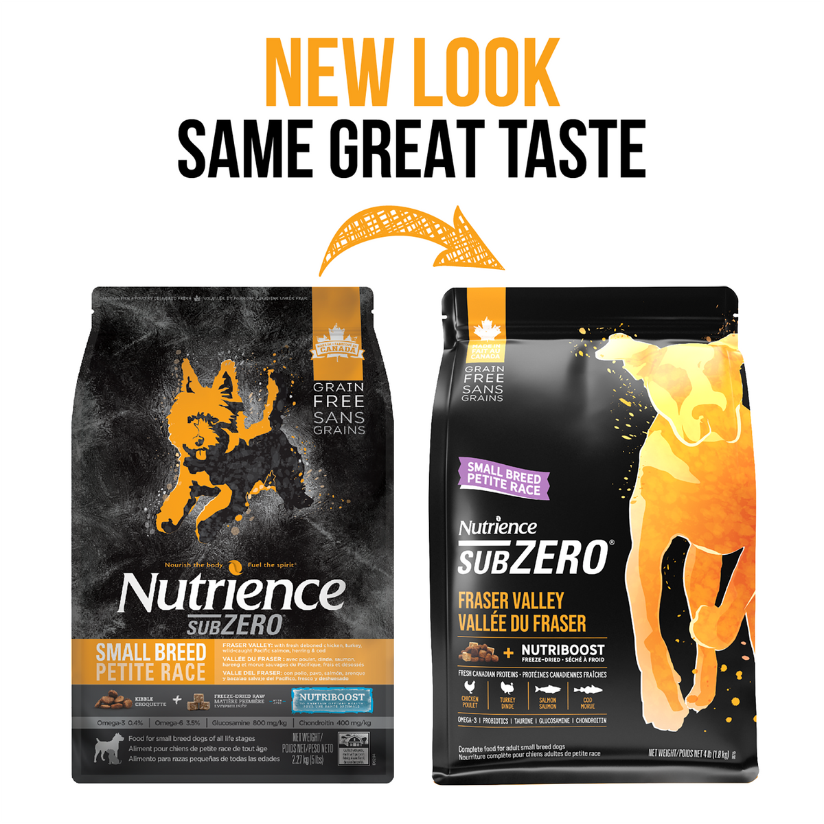 Nourriture Nutrience SubZero pour chiens de petite race, Vallée du Fraser, 1,8 kg