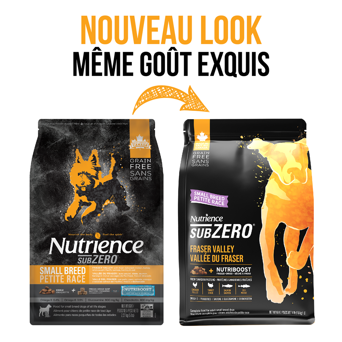 Nourriture Nutrience SubZero pour chiens de petite race, Vallée du Fraser, 1,8 kg