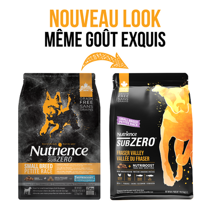 Nourriture Nutrience SubZero pour chiens de petite race, Vallée du Fraser, 1,8 kg