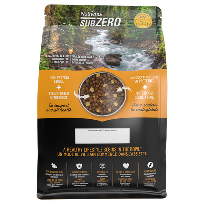 Nourriture Nutrience SubZero pour chiens de petite race, Vallée du Fraser, 4,5 kg