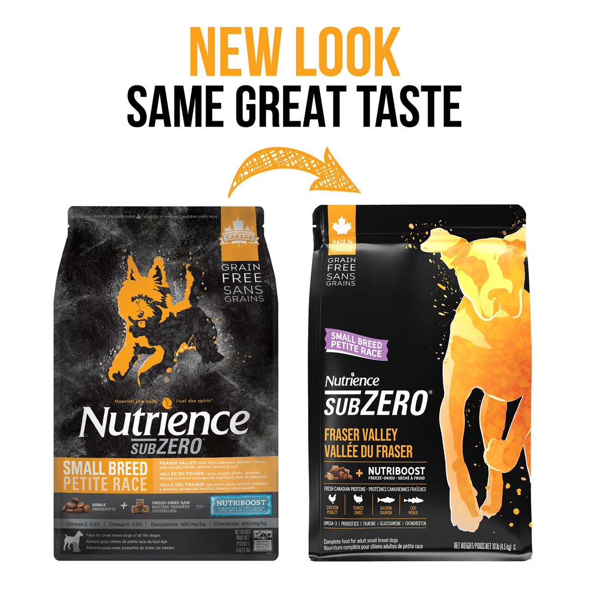 Nourriture Nutrience SubZero pour chiens de petite race, Vallée du Fraser, 4,5 kg