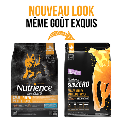 Nourriture Nutrience SubZero pour chiens de petite race, Vallée du Fraser, 4,5 kg