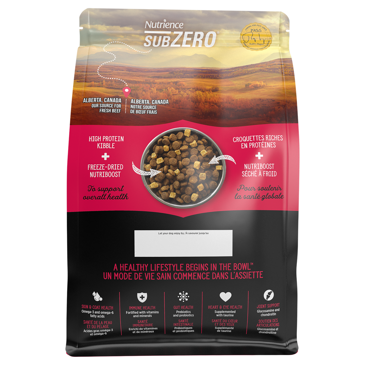 Nourriture Nutrience SubZero pour chiens, Gibier des Prairies, 1,8 kg