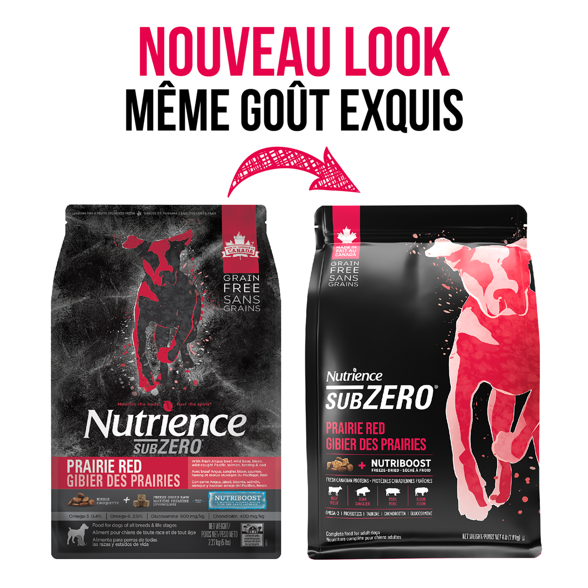 Nourriture Nutrience SubZero pour chiens, Gibier des Prairies, 1,8 kg