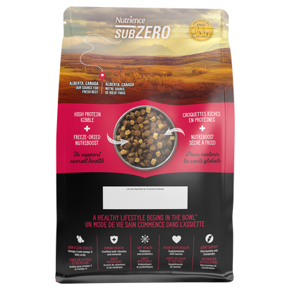 Nourriture Nutrience SubZero pour chiens, Gibier des Prairies, 4,5 kg
