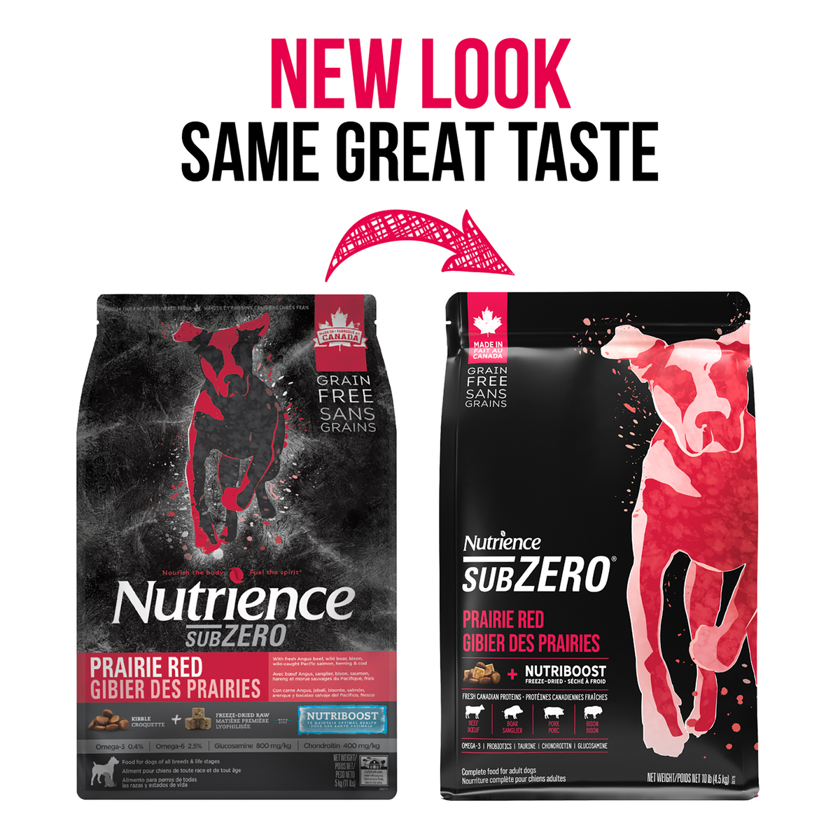 Nourriture Nutrience SubZero pour chiens, Gibier des Prairies, 4,5 kg