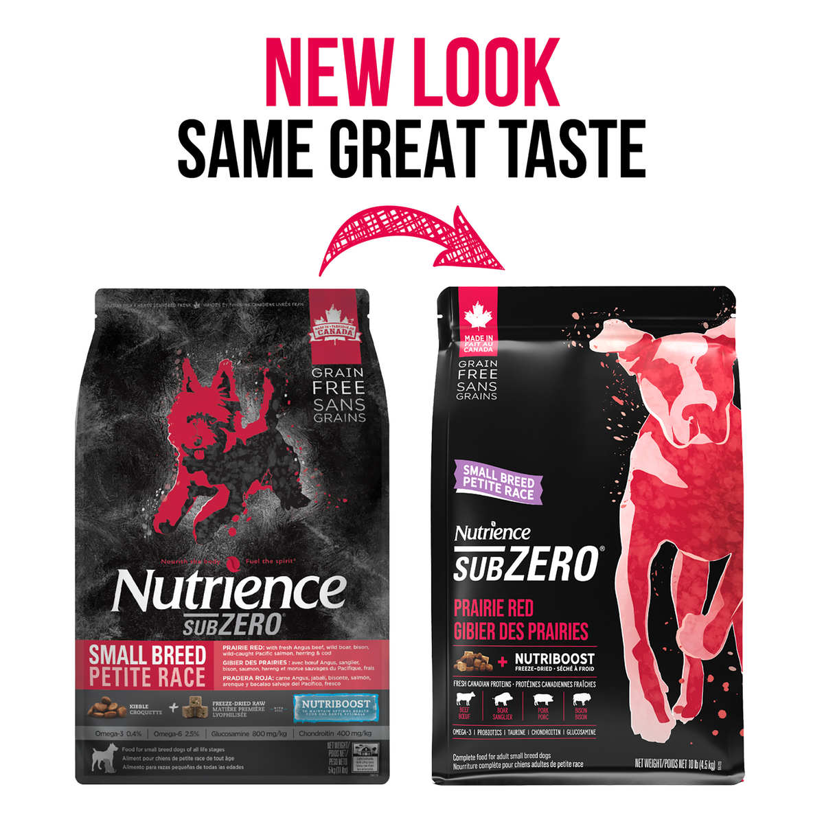 Nourriture Nutrience SubZero pour chiens de petite race, Gibier des Prairies, 4,5 kg