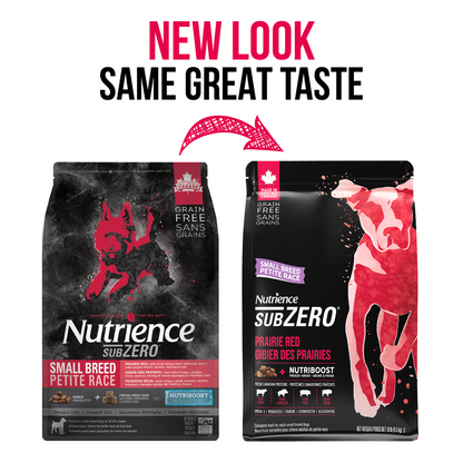Nourriture Nutrience SubZero pour chiens de petite race, Gibier des Prairies, 4,5 kg