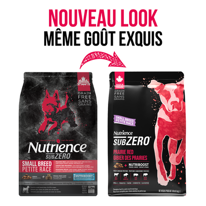 Nourriture Nutrience SubZero pour chiens de petite race, Gibier des Prairies, 4,5 kg