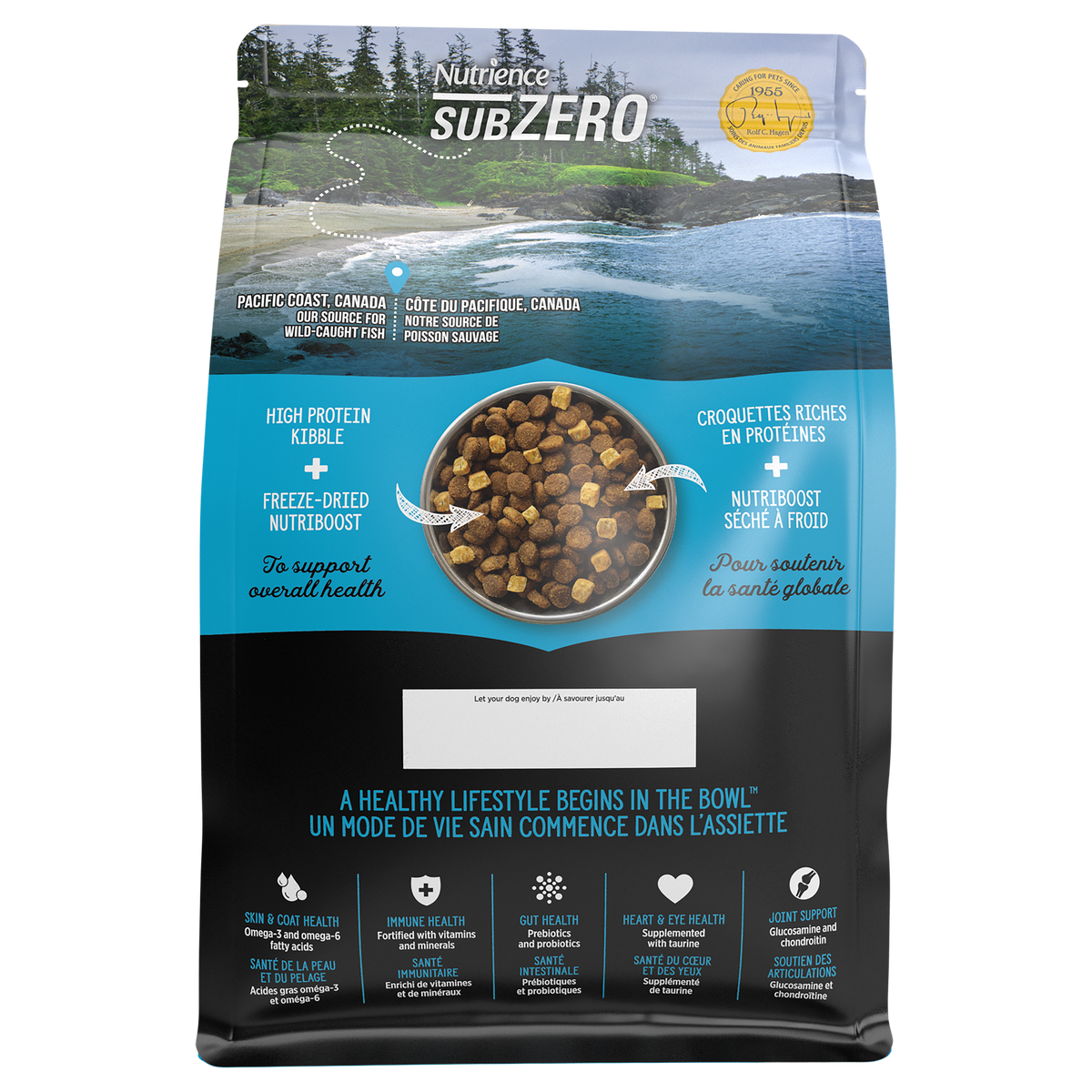 Nourriture Nutrience SubZero pour chiens, Pacifique canadien,1,8 kg