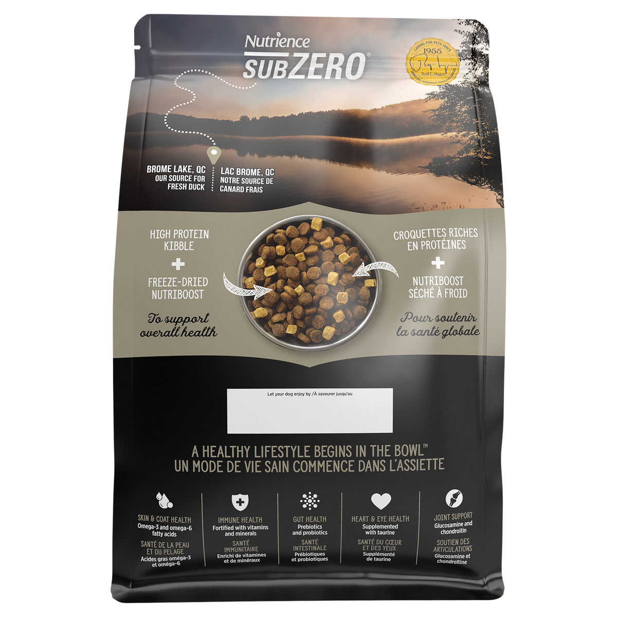 Nourriture Nutrience SubZero pour chiens, Lacs nordiques, 1,8 kg