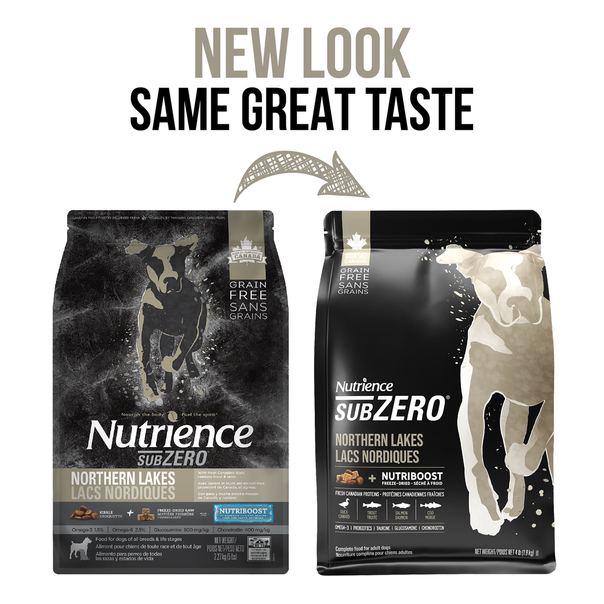 Nourriture Nutrience SubZero pour chiens, Lacs nordiques, 1,8 kg