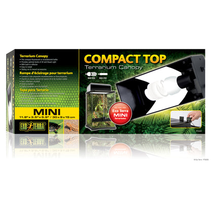 Couvercle d’éclairage Compact Top Exo Terra, mini, 30 x 9 x 15 cm (11,8 x 3,5 x 5,9 po)