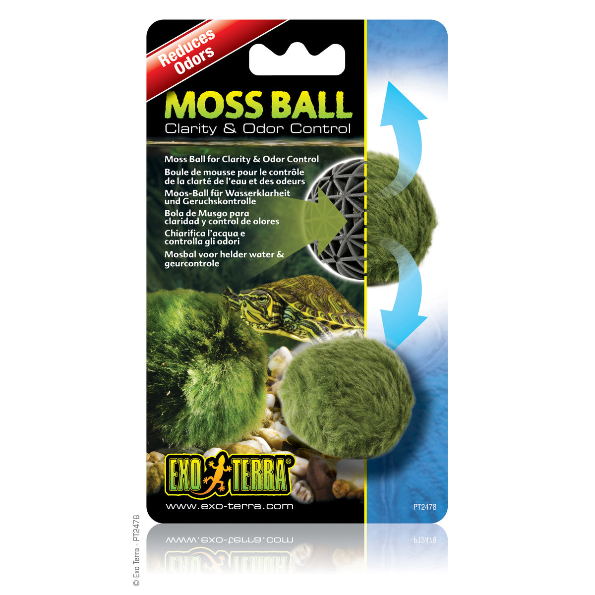 Boule de mousse Exo Terra pour le contrôle de la clarté de l’eau et des odeurs