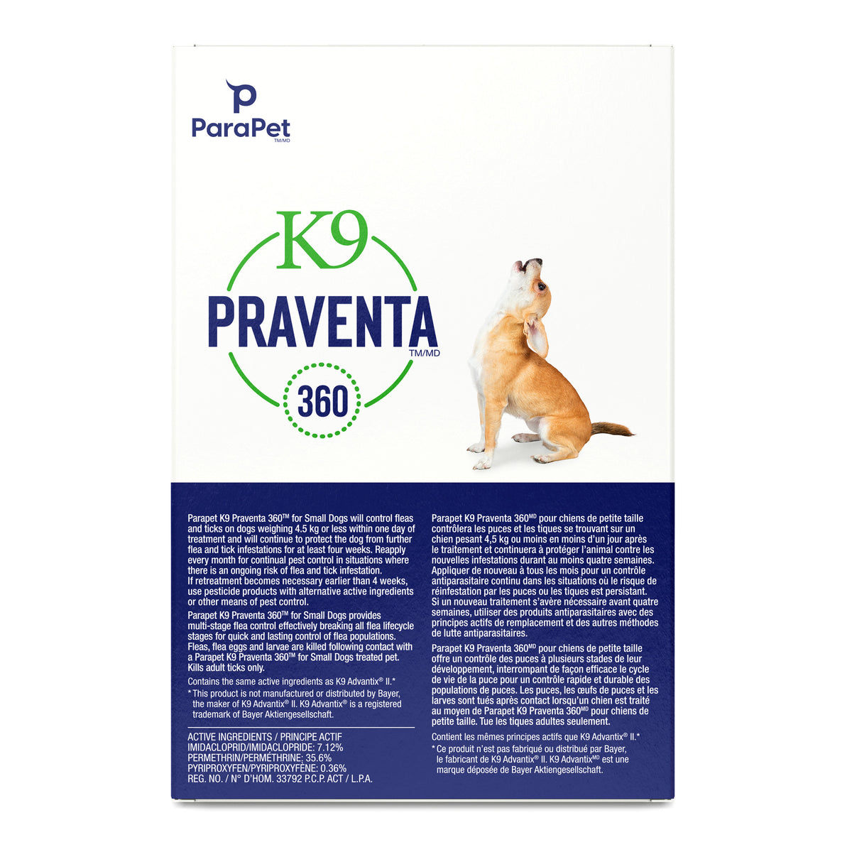 Traitement K9 Praventa 360, chiens de petite taille, 1 tube
