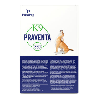 Traitement K9 Praventa 360, chiens de petite taille, 1 tube