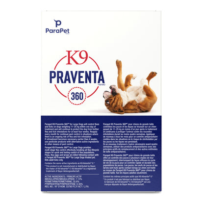 Traitement K9 Praventa 360, chiens de grande taille, 1 tube
