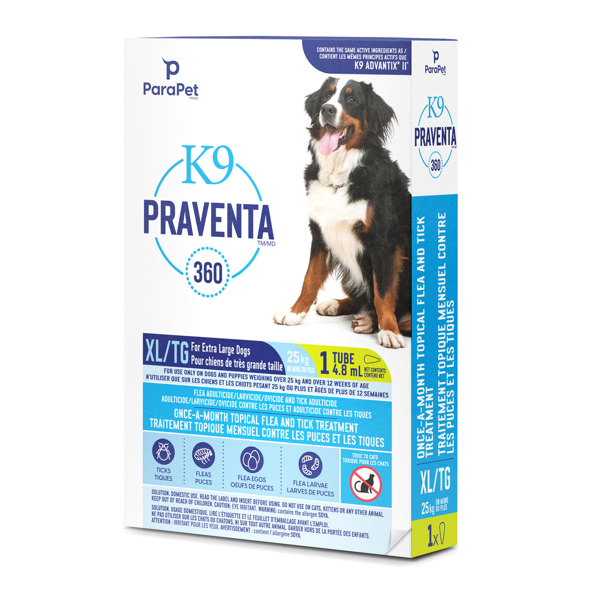 Traitement K9 Praventa 360, chiens de très grande taille, 1 tube